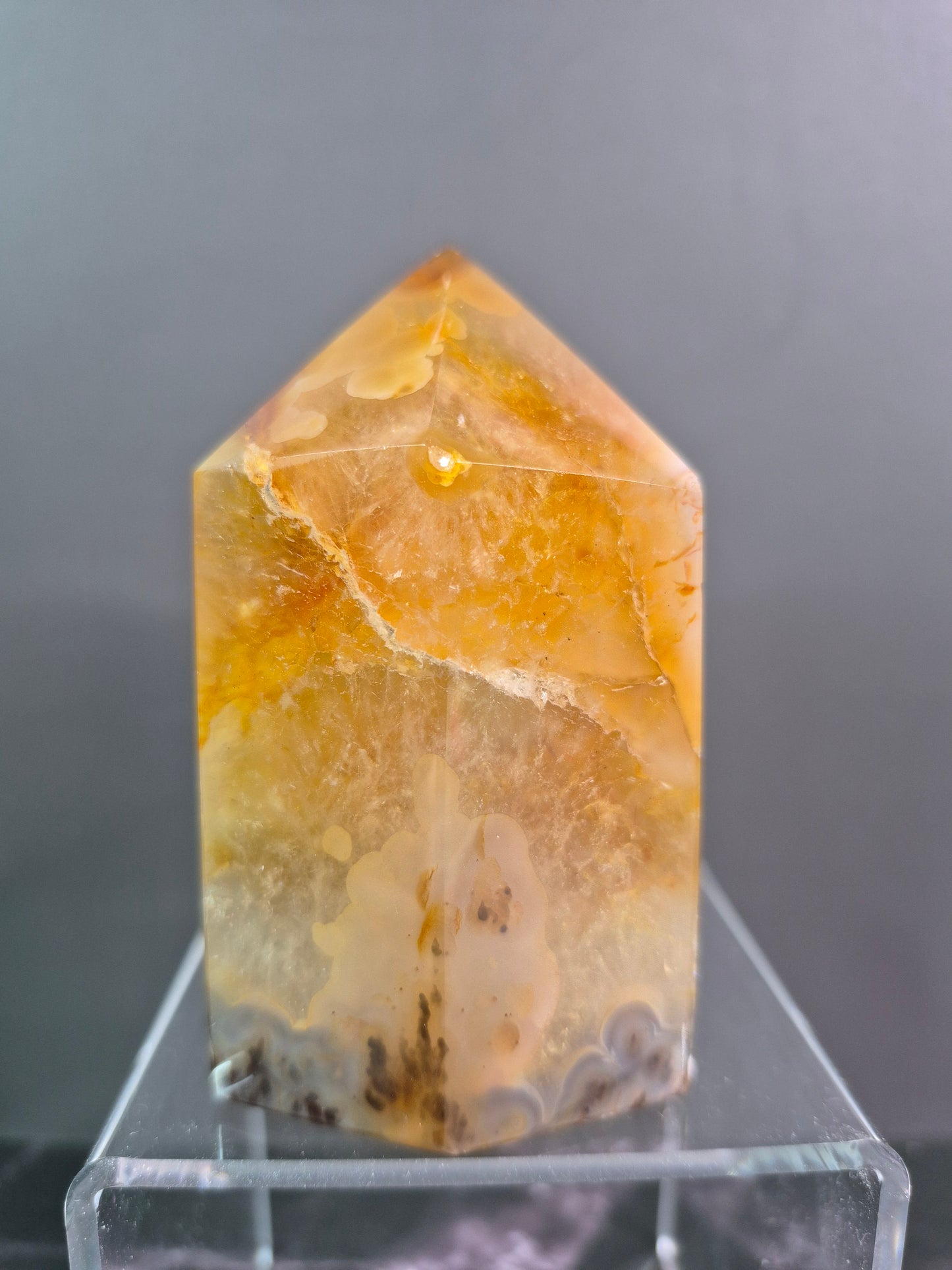 Golden Agate Tower with Druzy Portal