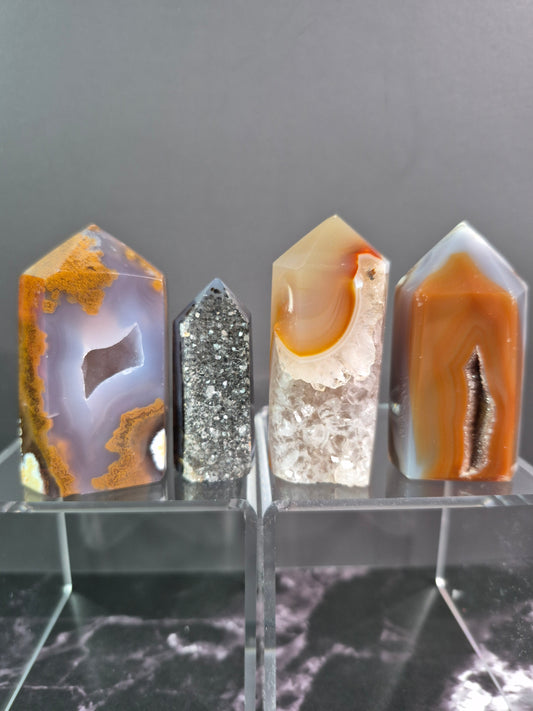 Mini Druzy Agate Towers