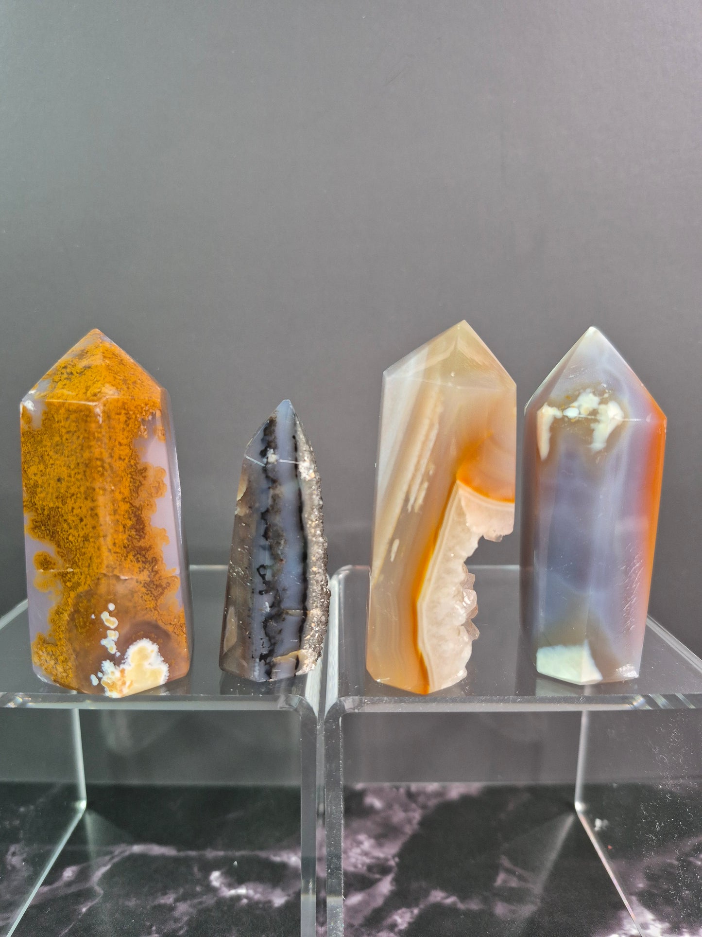 Mini Druzy Agate Towers