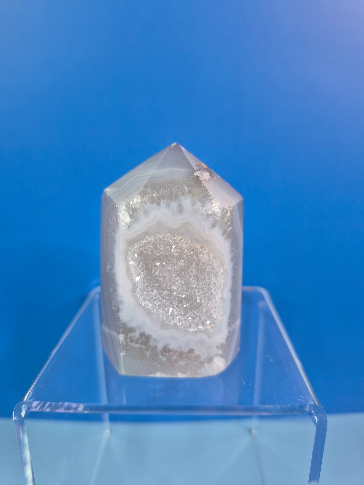 Icy Mini Druzy Agate Towers (6)