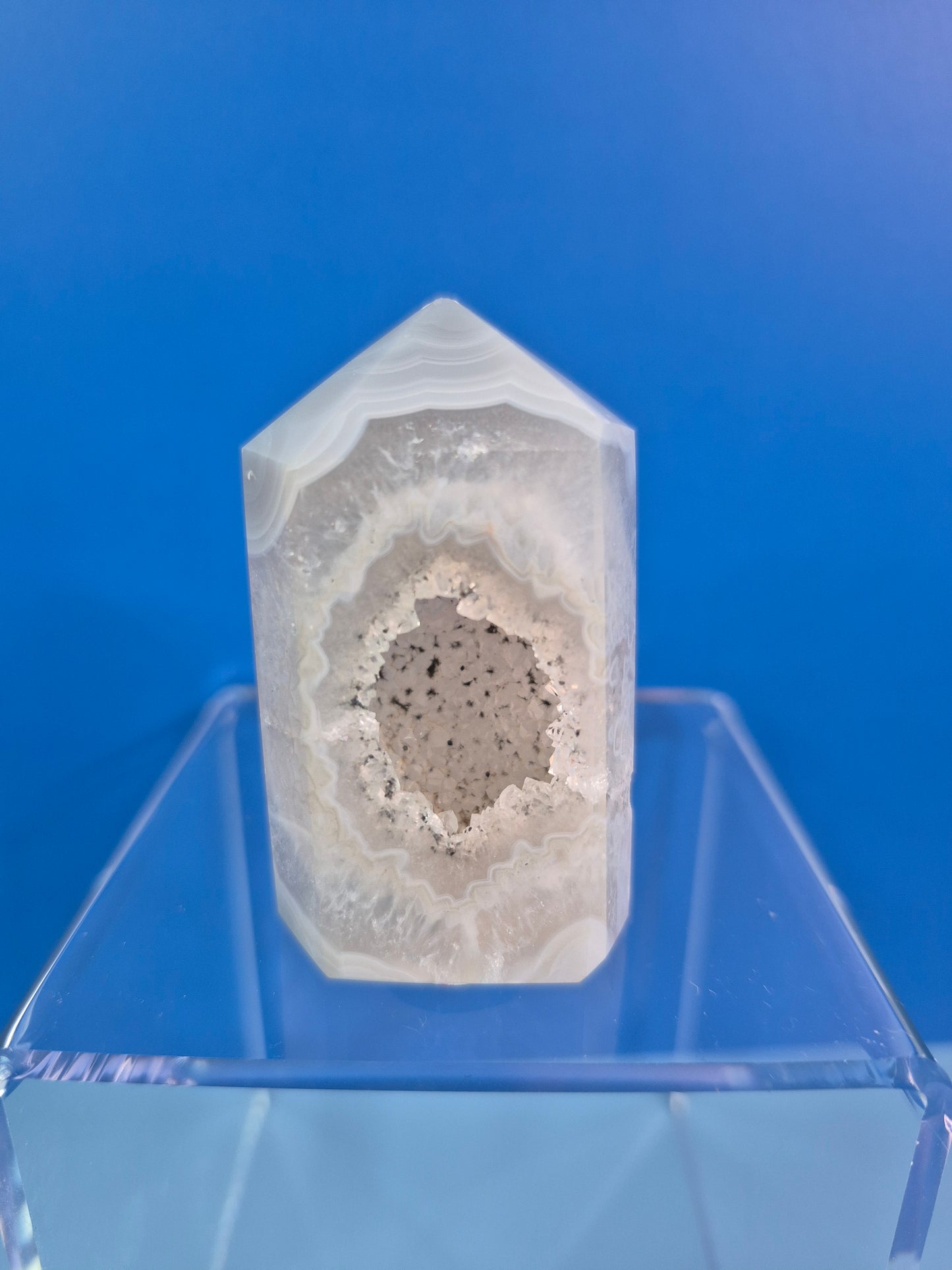 Icy Mini Druzy Agate Towers (6)