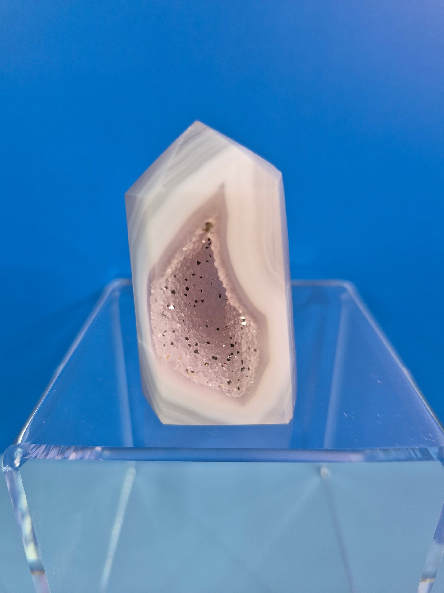 Icy Mini Druzy Agate Towers (6)