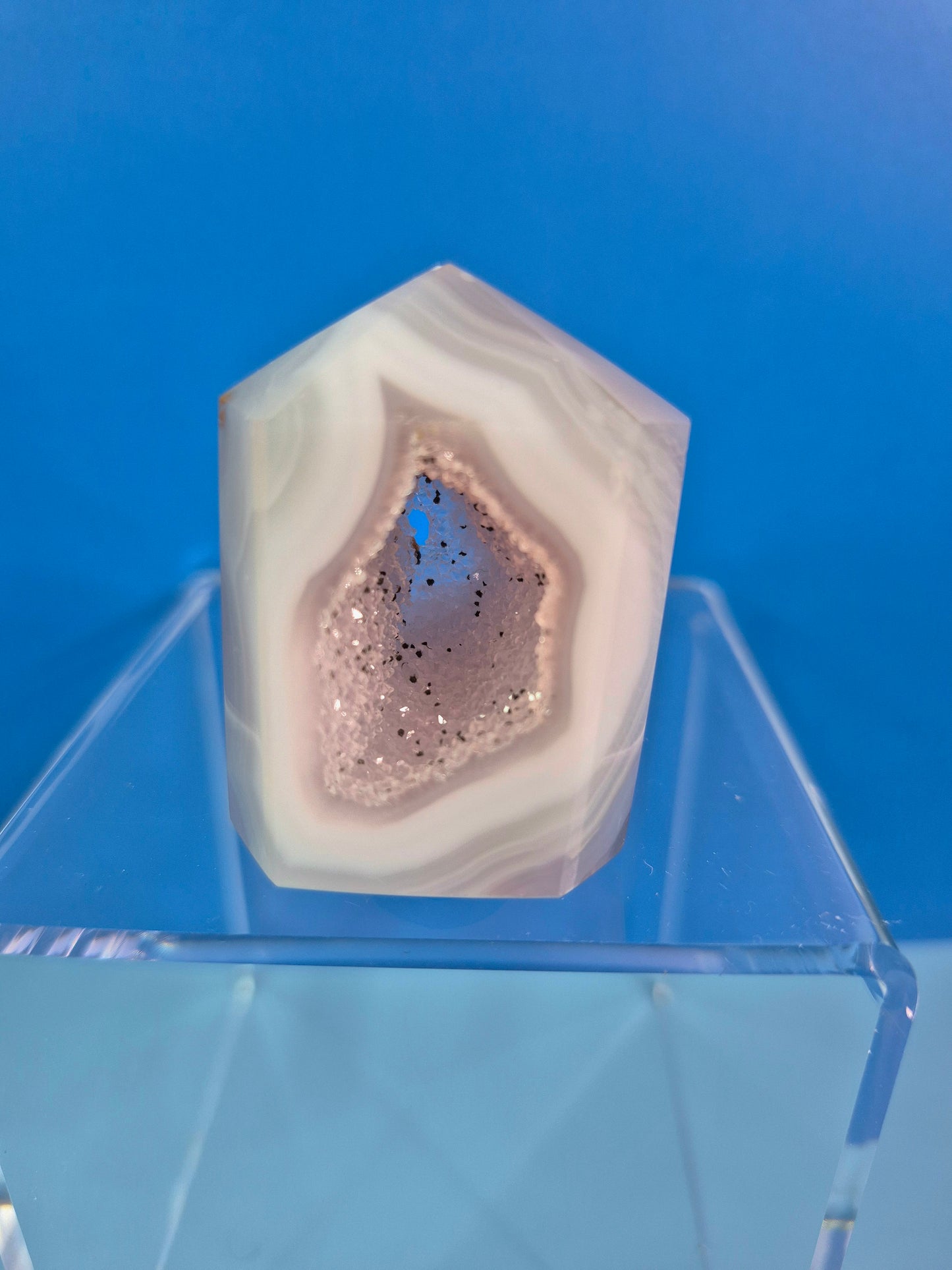 Icy Mini Druzy Agate Towers (6)