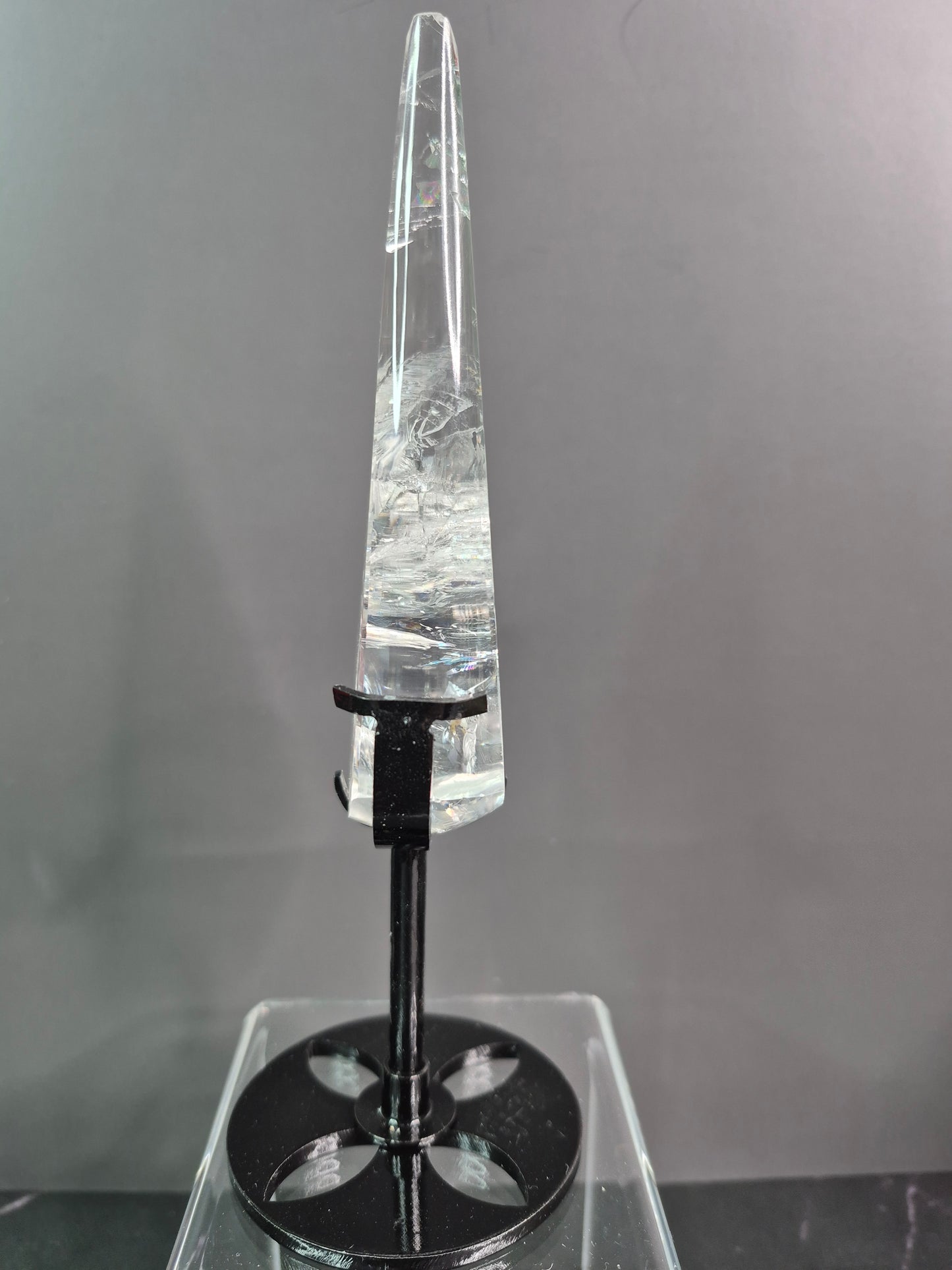 Clear Quartz Tear Drop on Stand