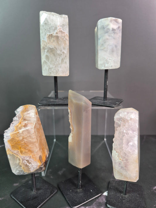 Small Druzy Agate Free Forms on Stands