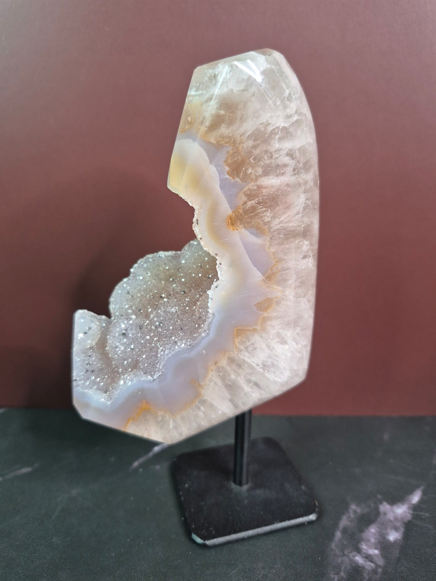 Druzy Agate Free Forms on Stands