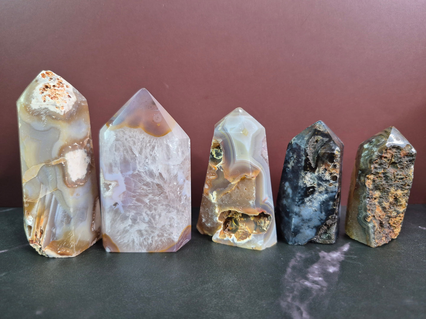 Agate Druzy Towers