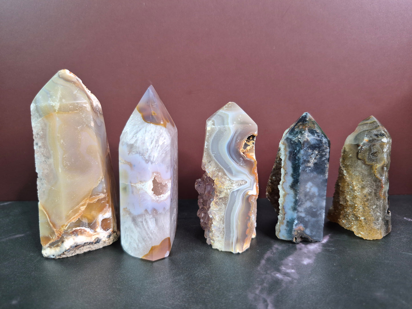 Agate Druzy Towers