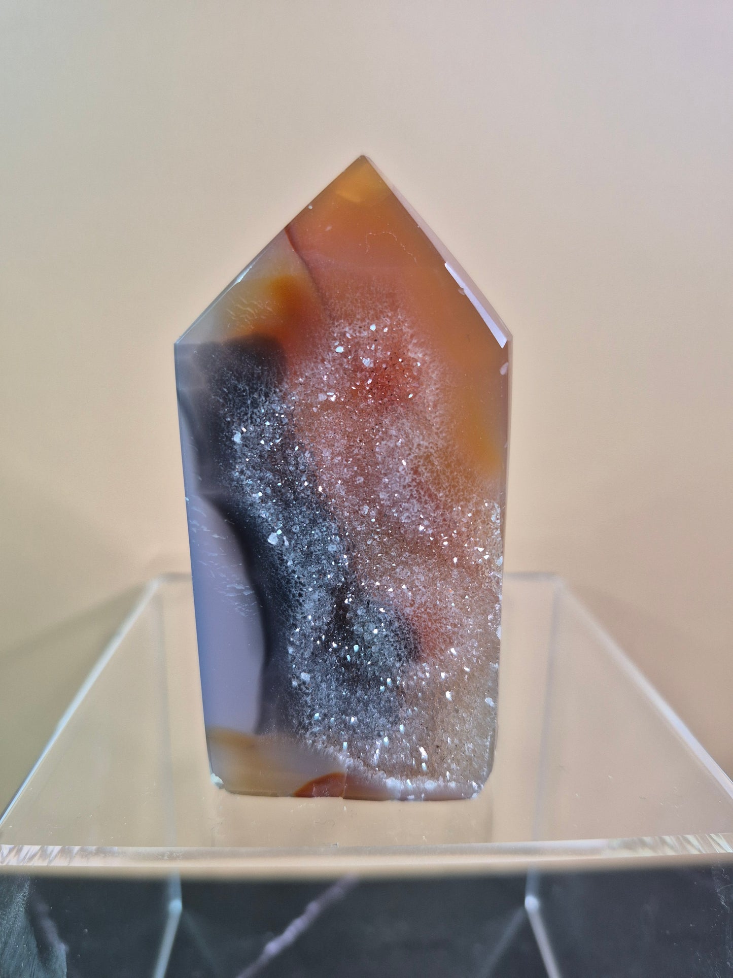 Golden Agate Druzy Towers (2)