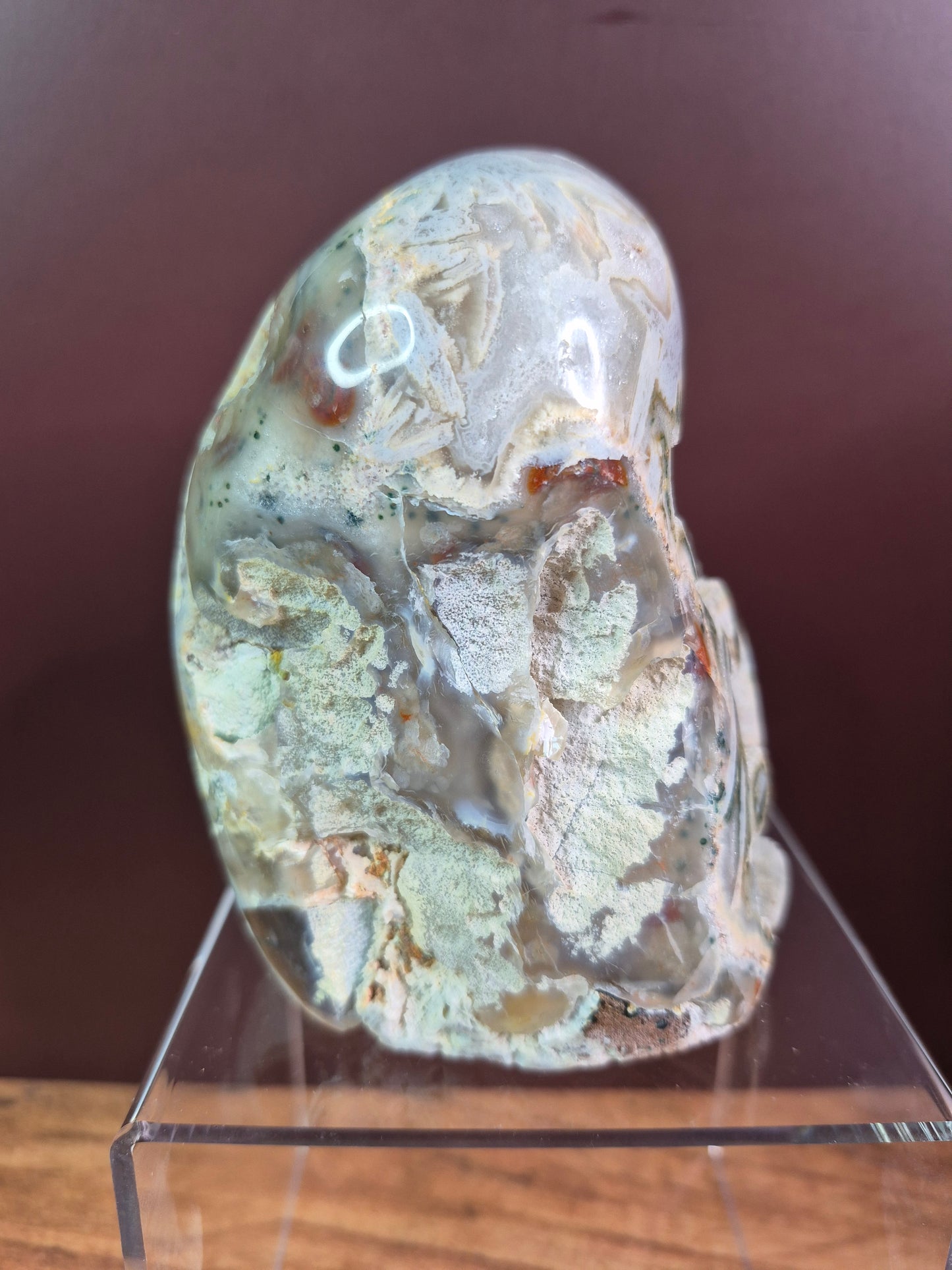 Sugar Druzy Agate with Sphalerite Free Form