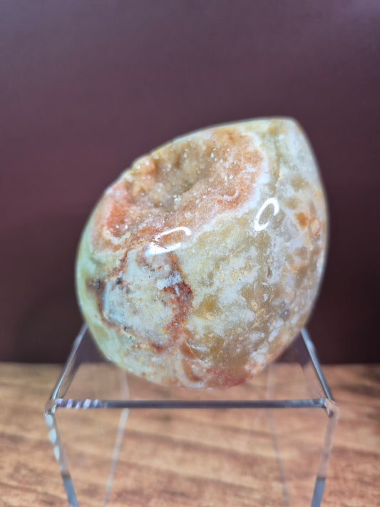 Peach Druzy Pink Amethyst Free Form