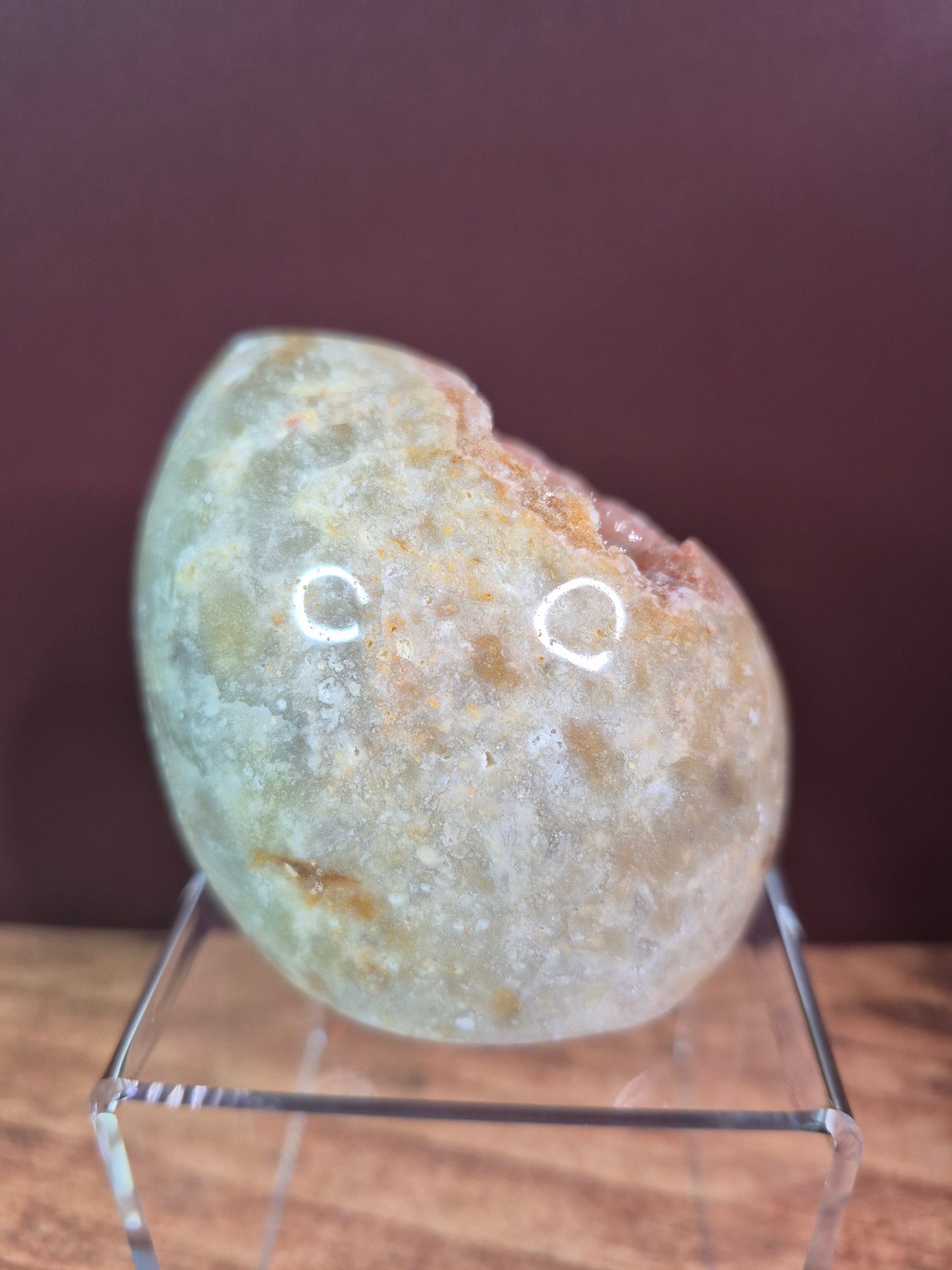 Peach Druzy Pink Amethyst Free Form