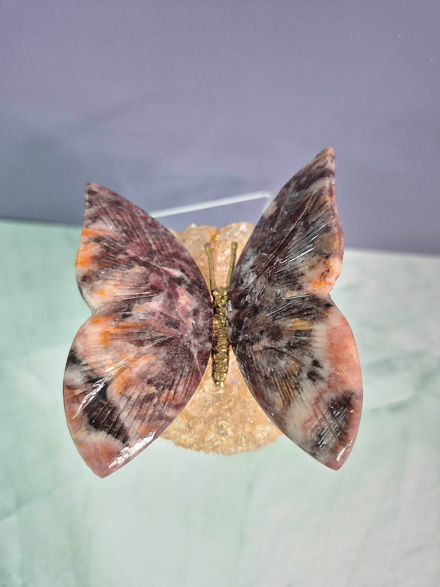 Gorgeous Butterflies on Crystal Base