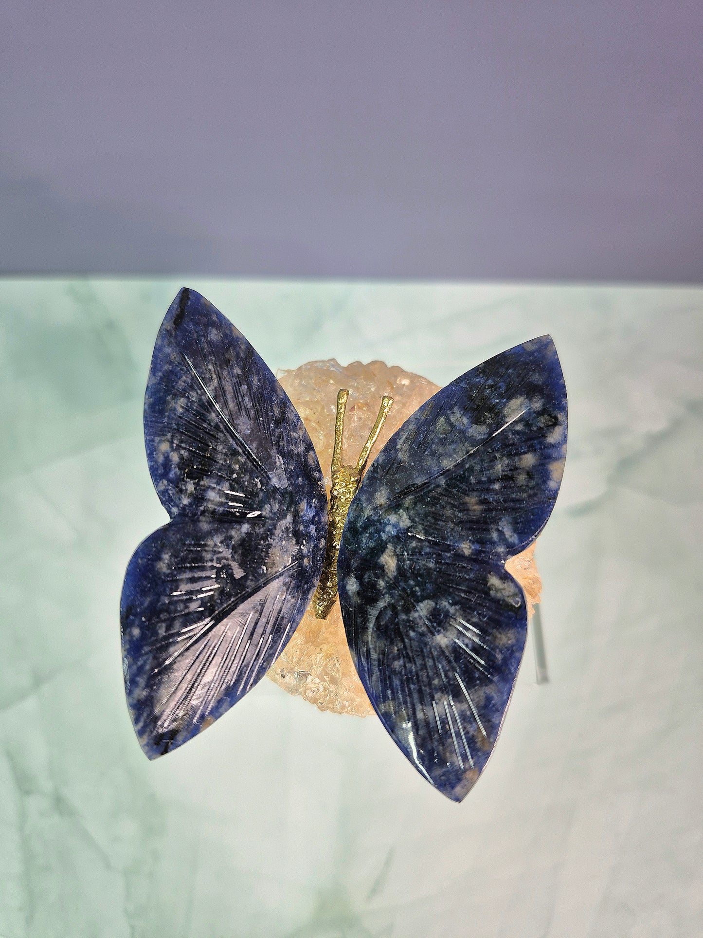 Gorgeous Butterflies on Crystal Base