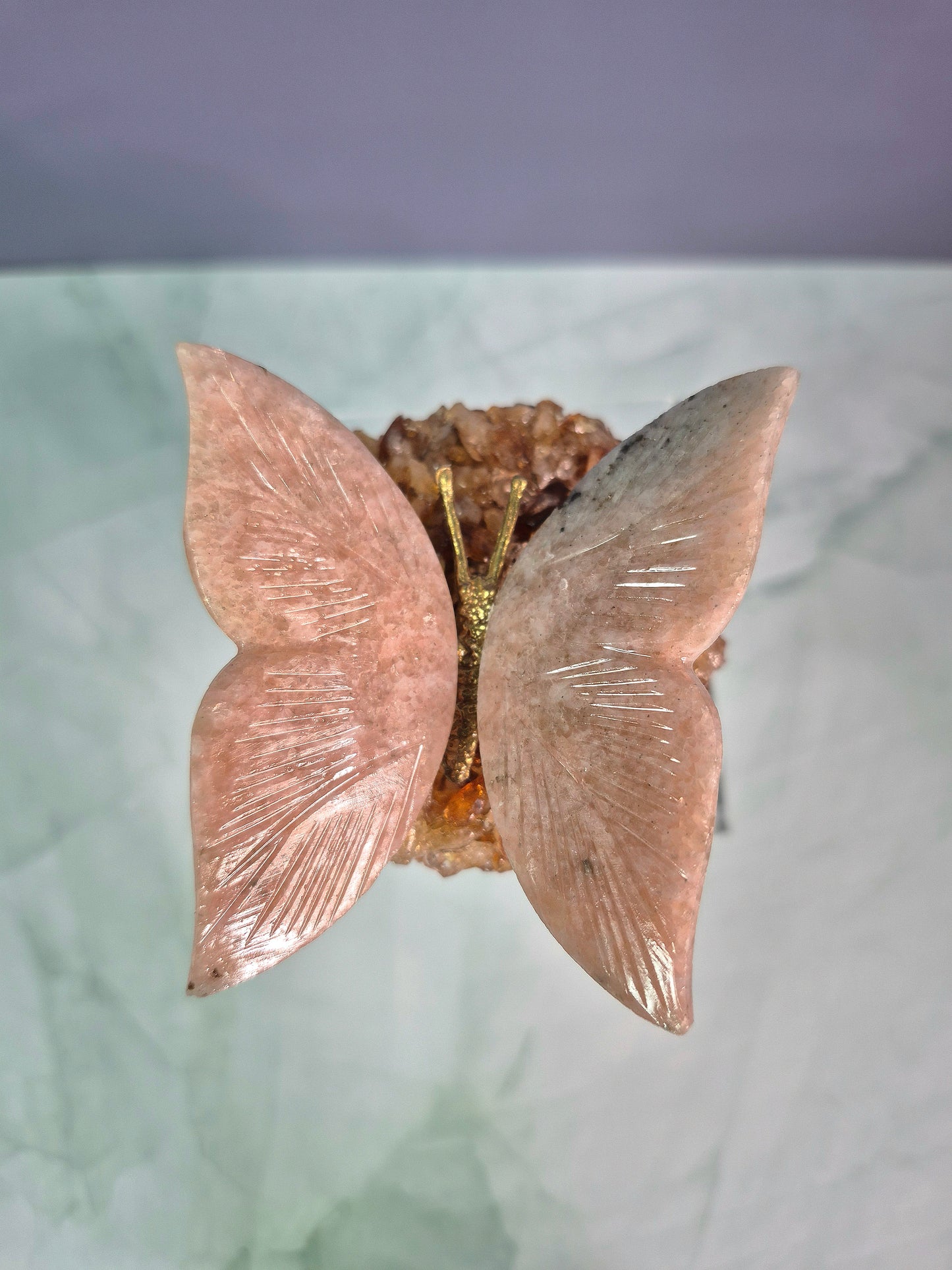 Gorgeous Butterflies on Crystal Base