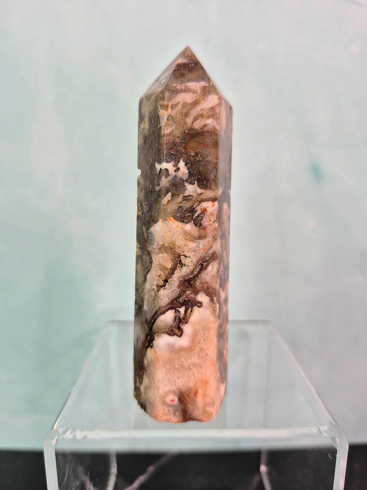 Red Moss Agate Towers (Sm)