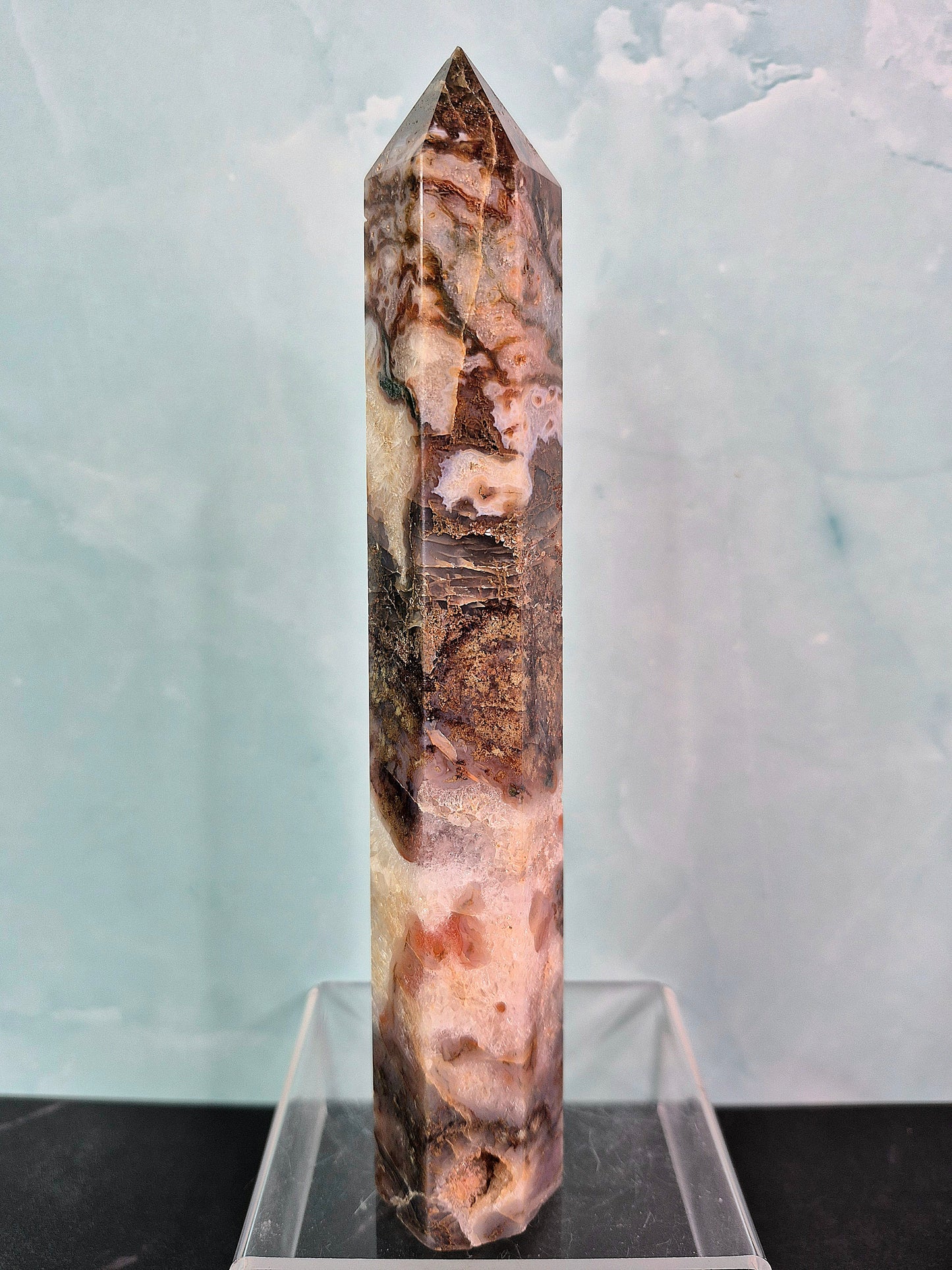 Red Moss Agate Towers