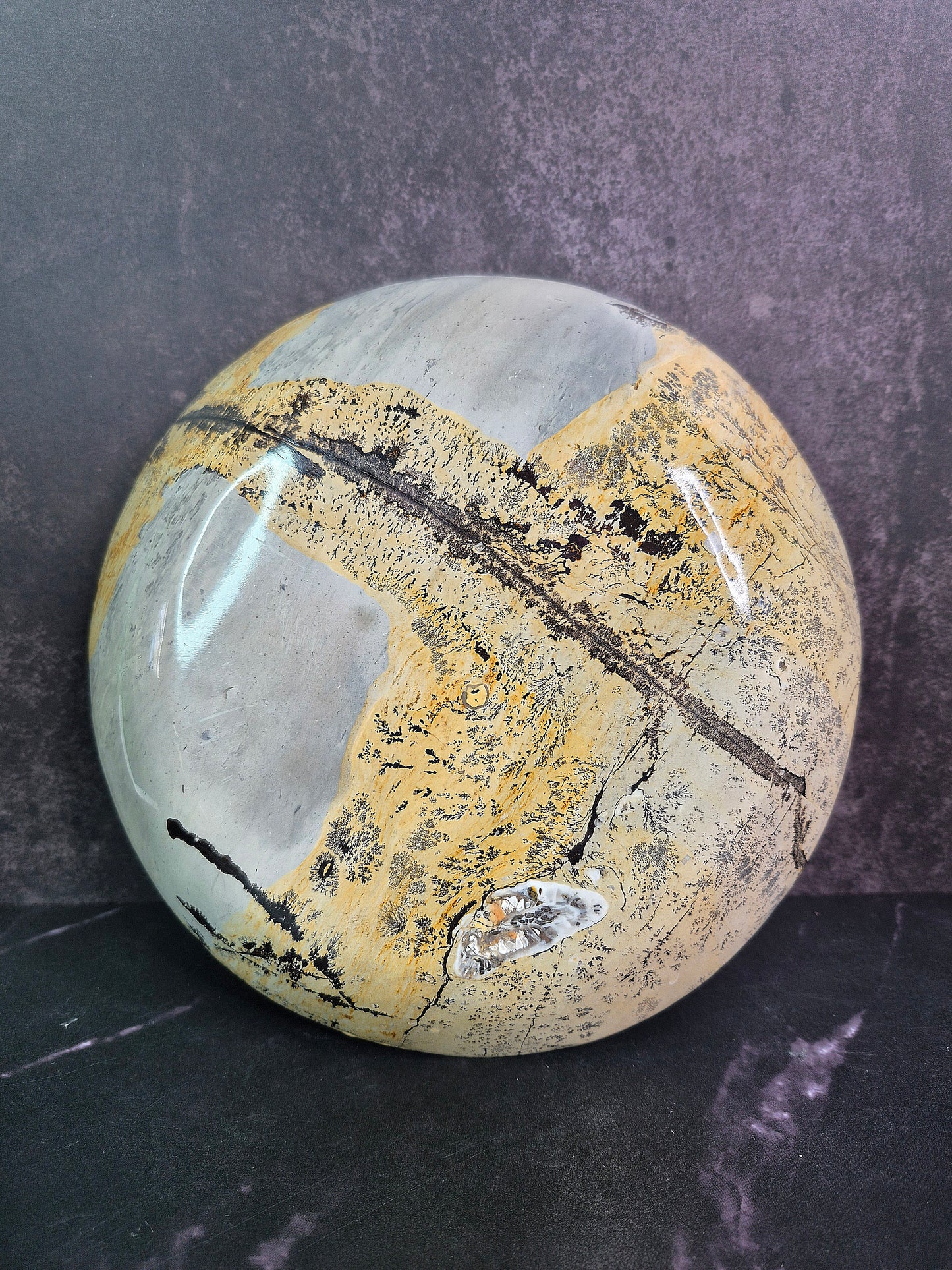 Dendritic Picture Jasper Dish