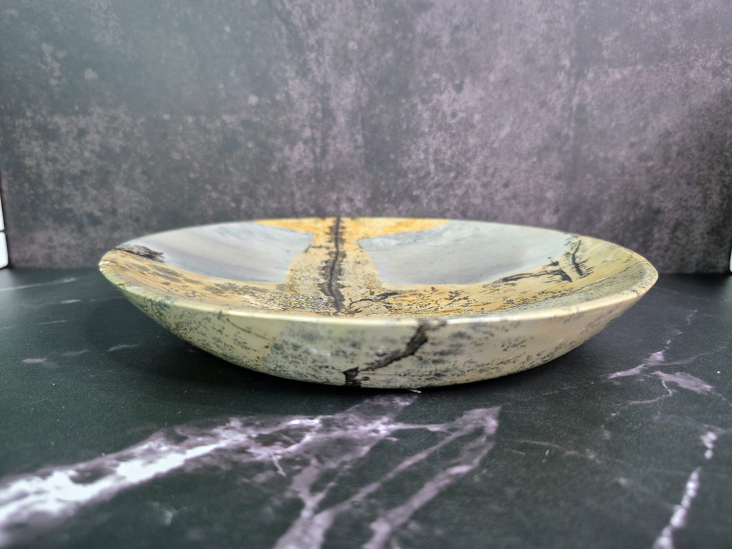 Dendritic Picture Jasper Dish