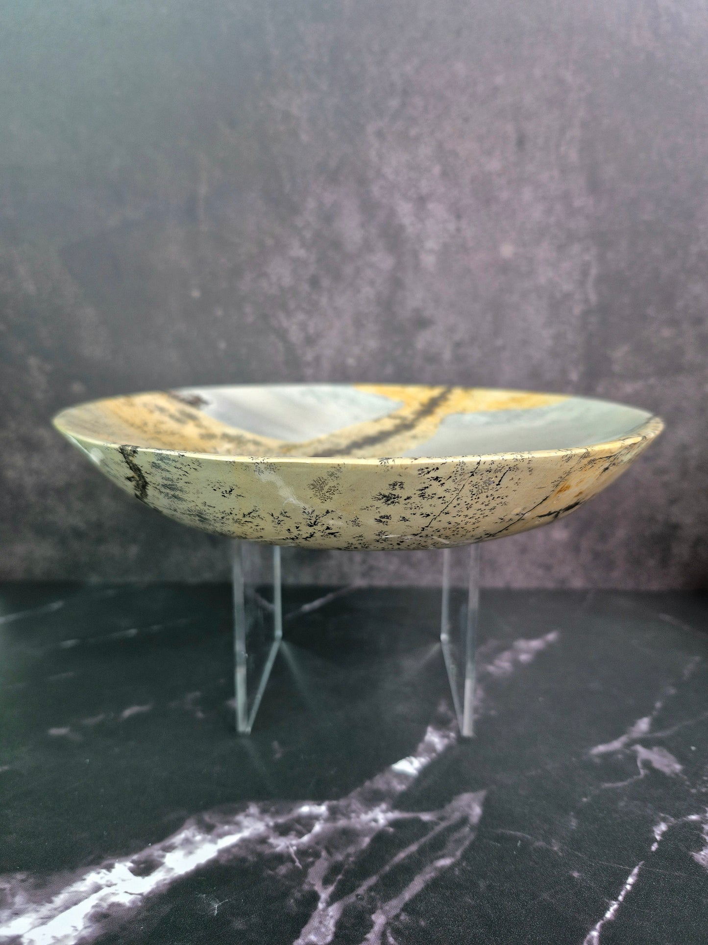 Dendritic Picture Jasper Dish