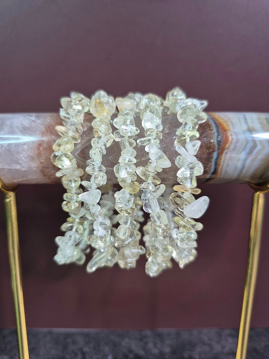 Citrine Chip Beaded Bracelets