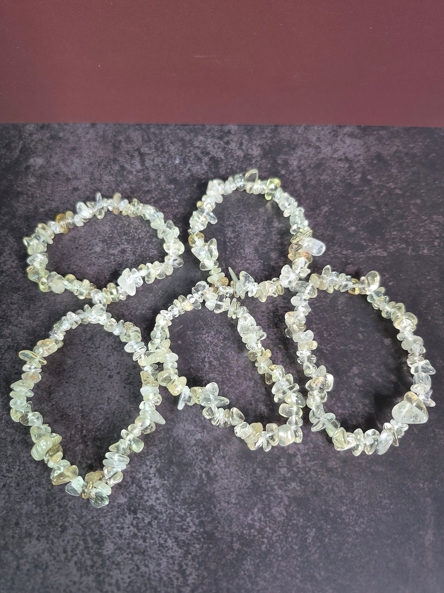 Citrine Chip Beaded Bracelets