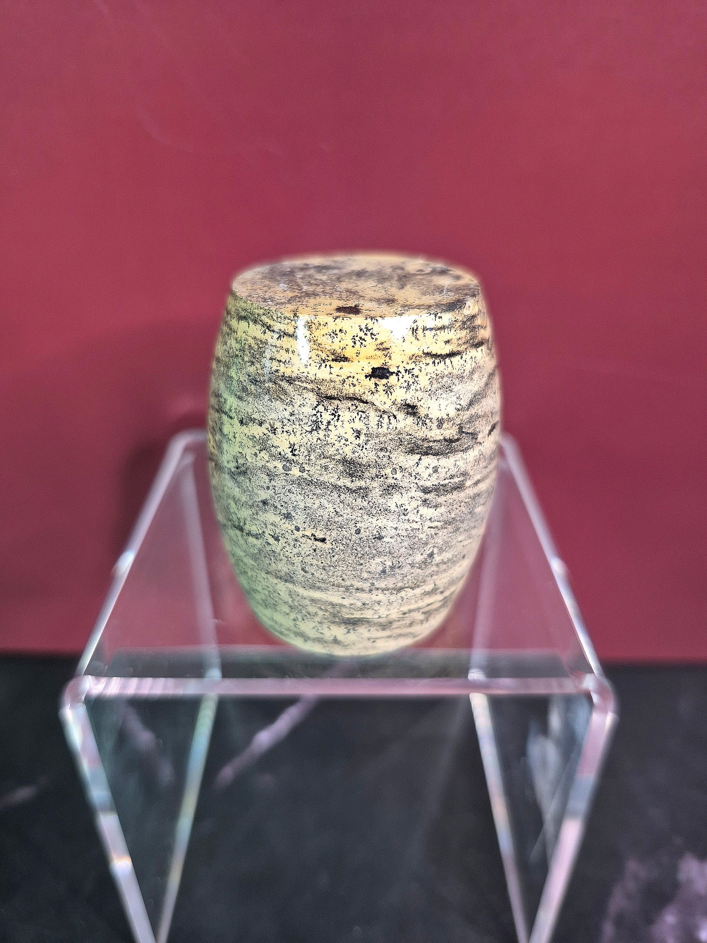 Dendritic Sage Jasper Tambour Carving