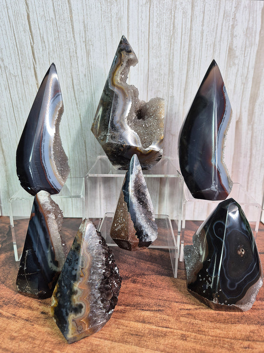 Druzy Agate Conic Towers