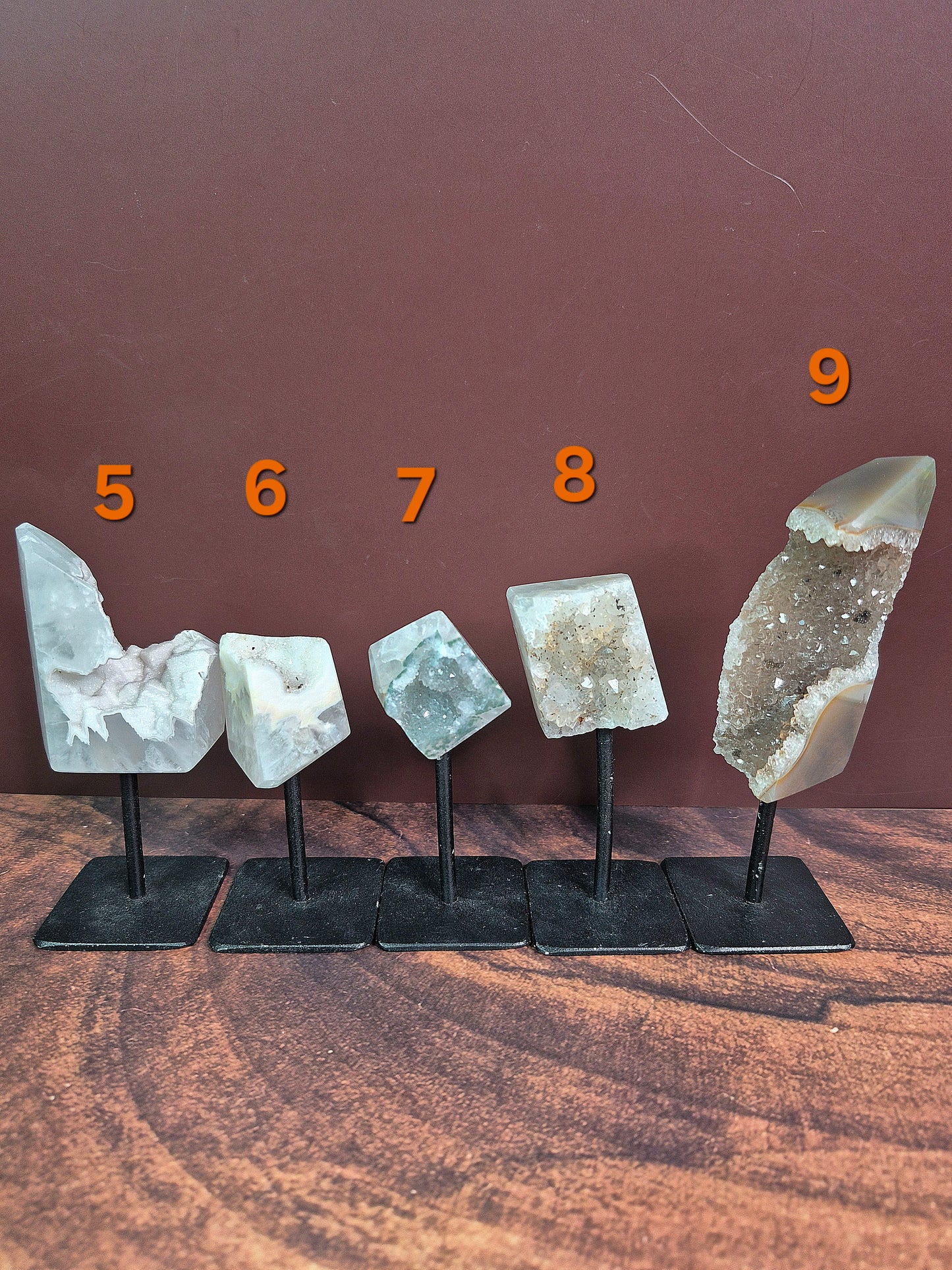 Mini Druzy Agate Free Forms on Stands