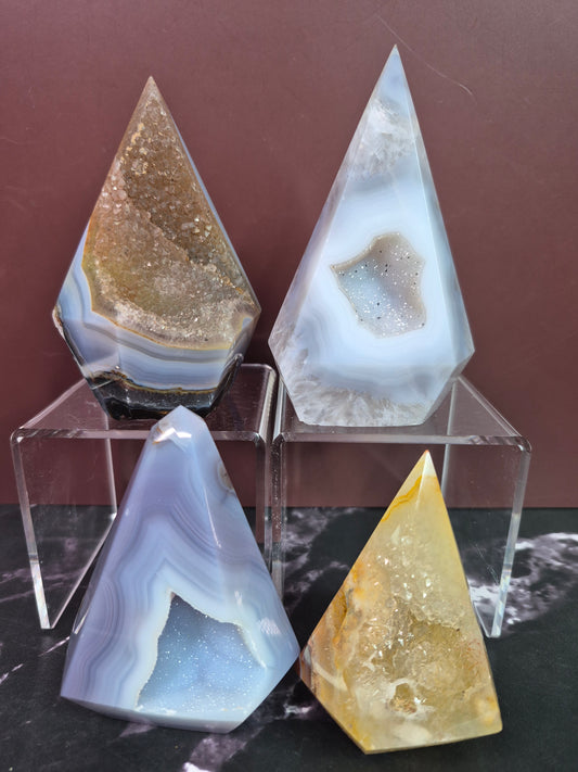 Druzy Agate Cones