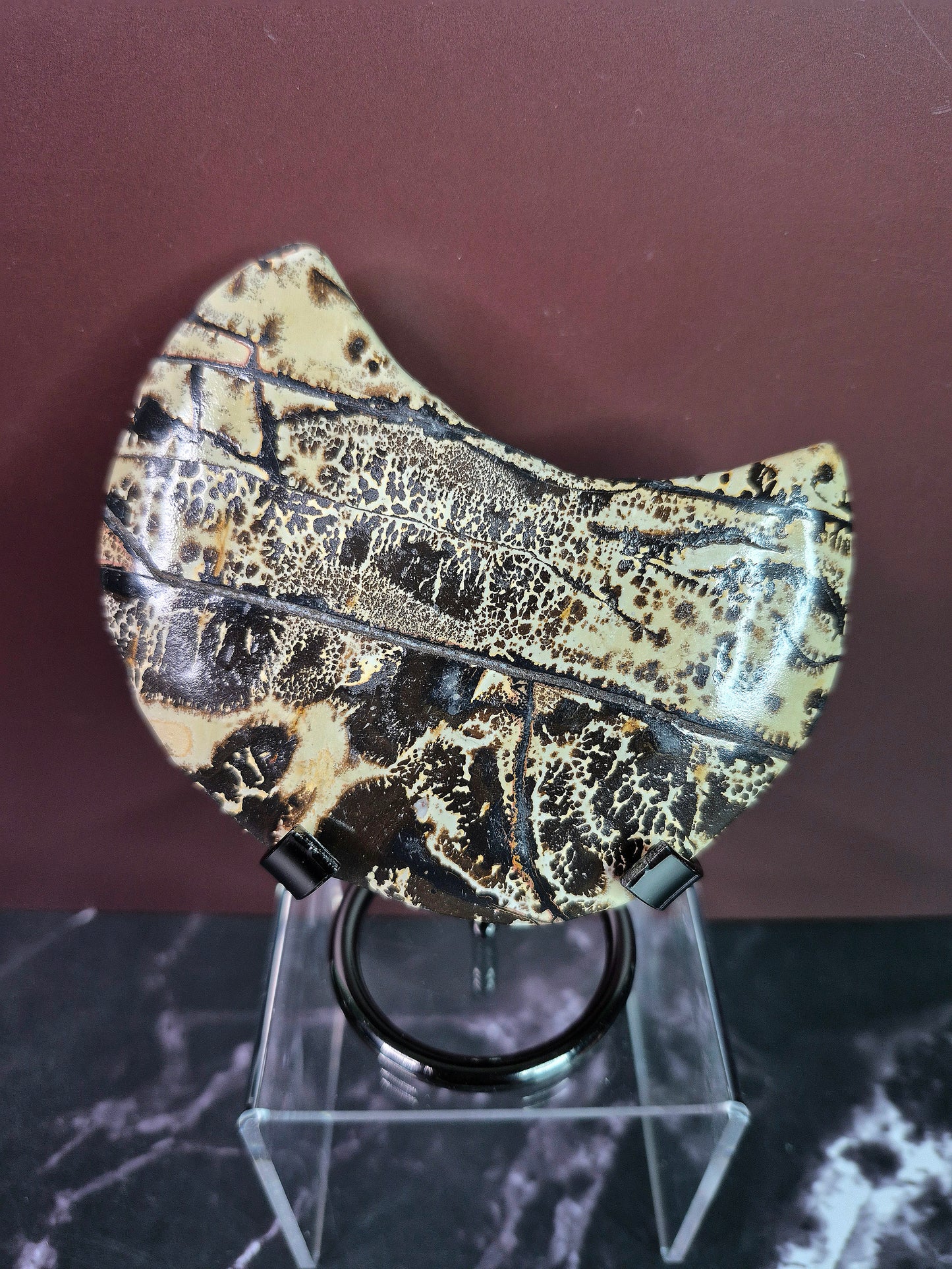 Dendritic Picture Jasper Crescent Moons