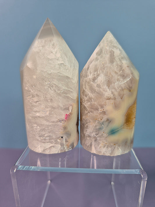 Dyed Druzy Agate Towers