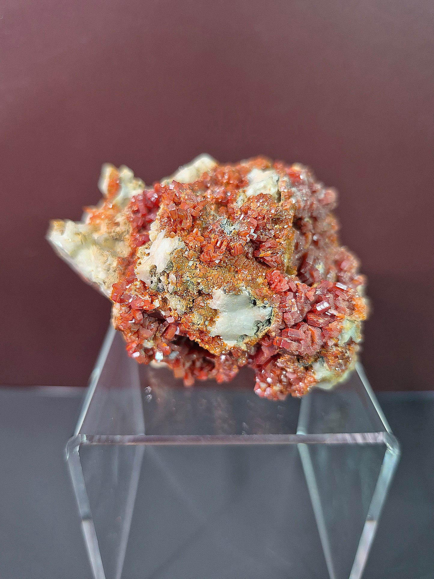 Fiery Vanadinite Cluster