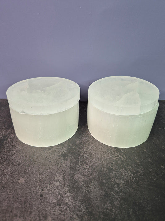 Selenite Jewelry Box with Lid