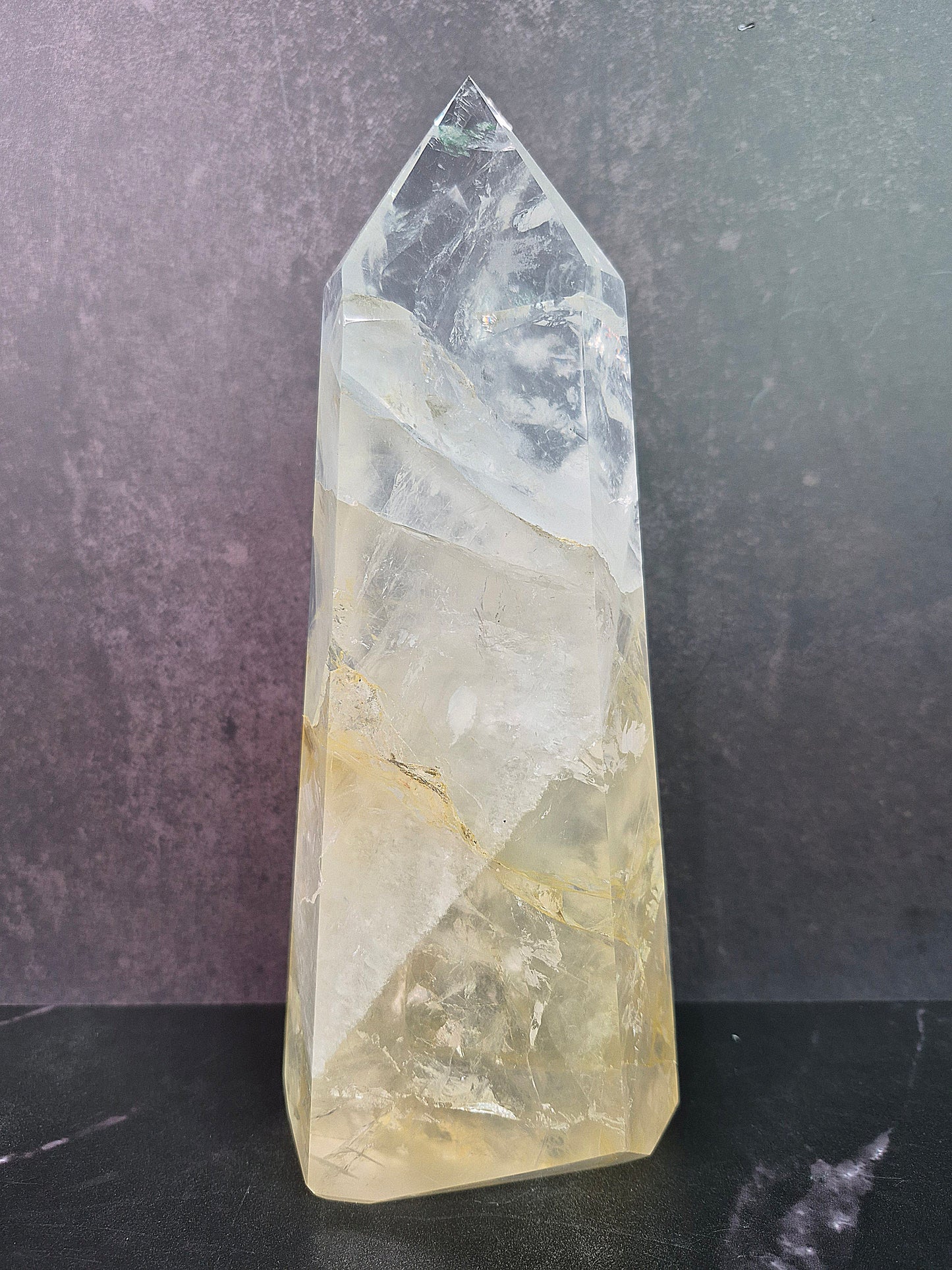 Stunning Quartz and Golden Healer Tower