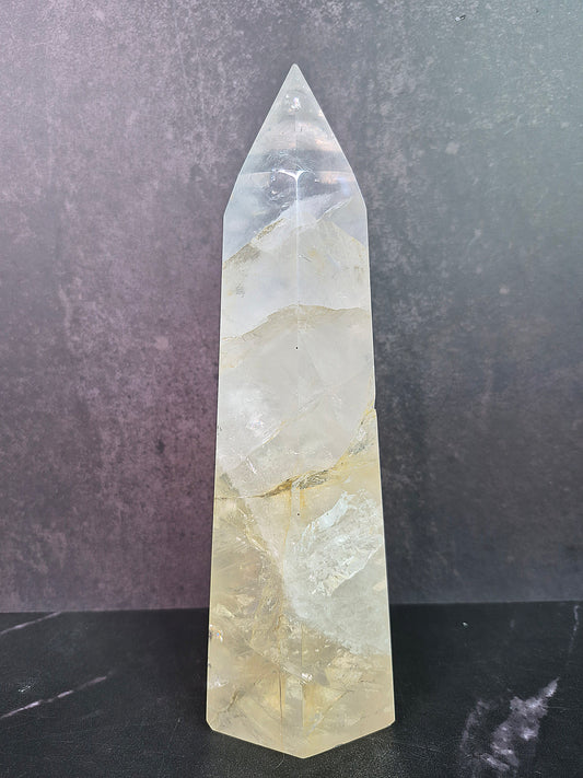 Stunning Quartz and Golden Healer Tower