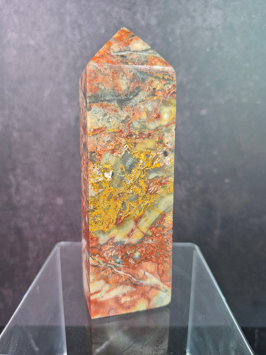 Mexican Crazy Lace Agate Tower