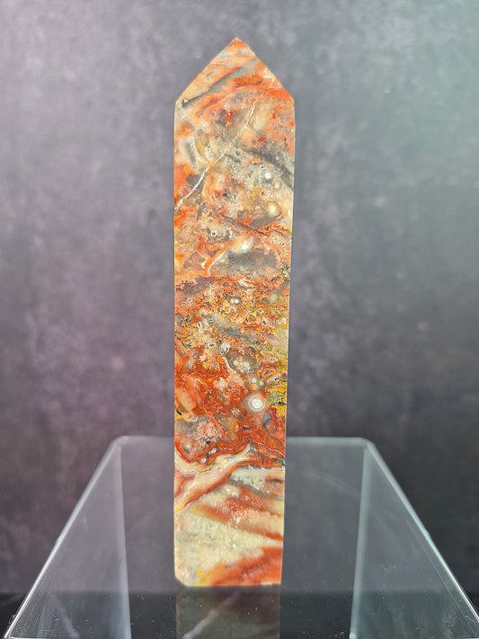 Mexican Crazy Lace Agate Tower