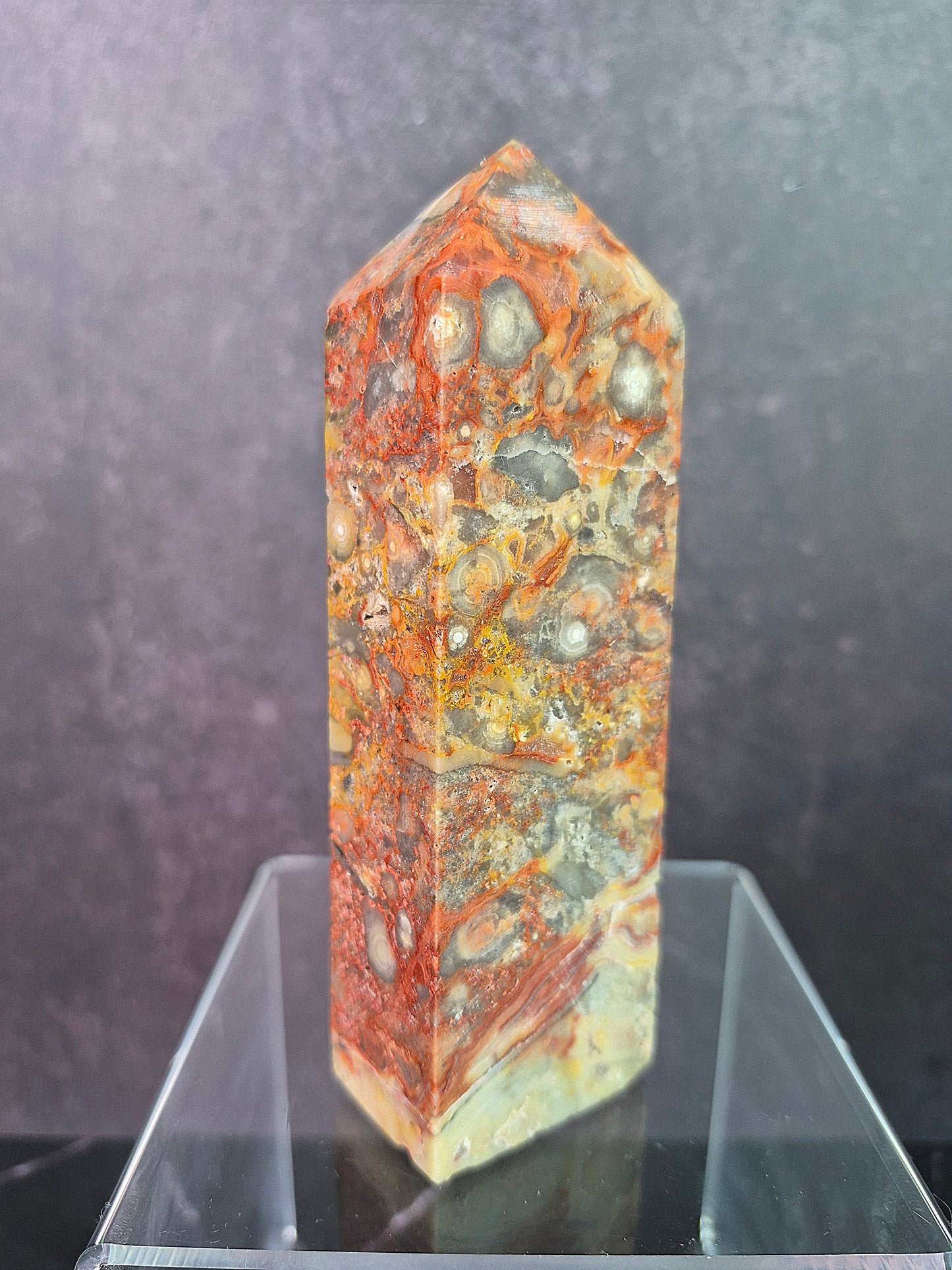 Mexican Crazy Lace Agate Tower