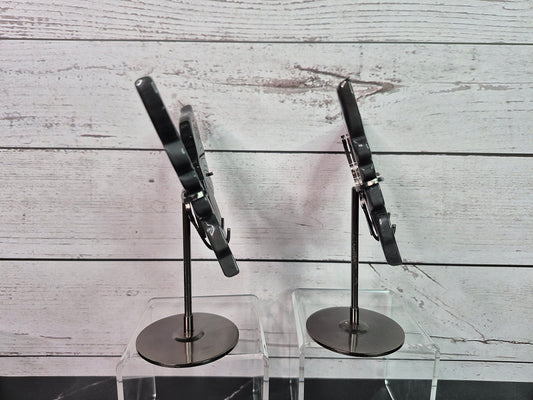 Silver Sheen Obsidian Butterfly Wings on Stands