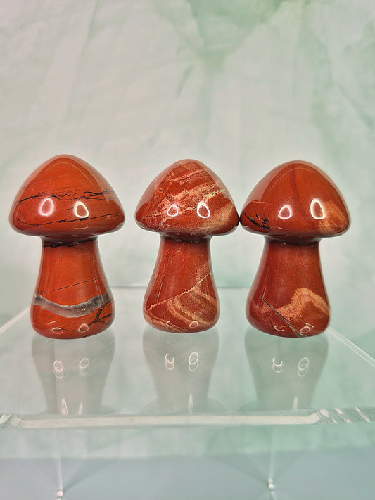 Mixed Crystal Mushroom Carvings