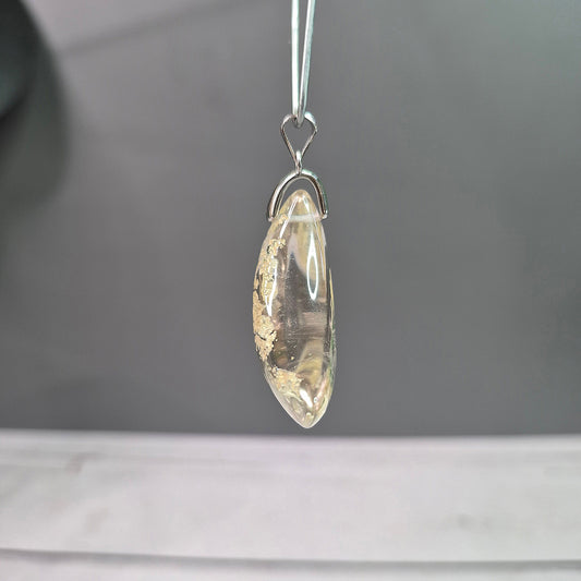 Enchanted Garden Quartz Lunar Crescent Pendant