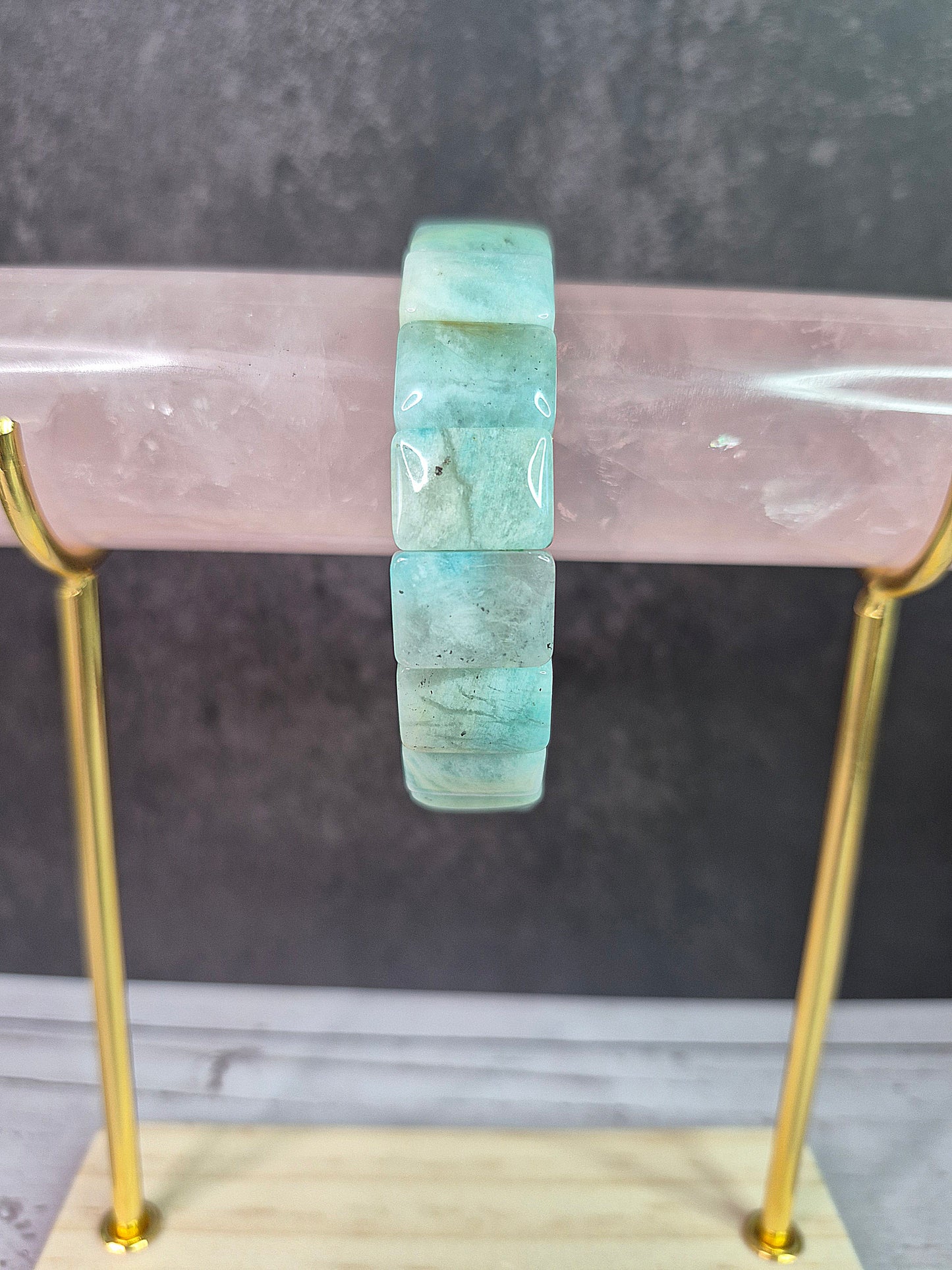 Amazonite Square Beaded Bracelet
