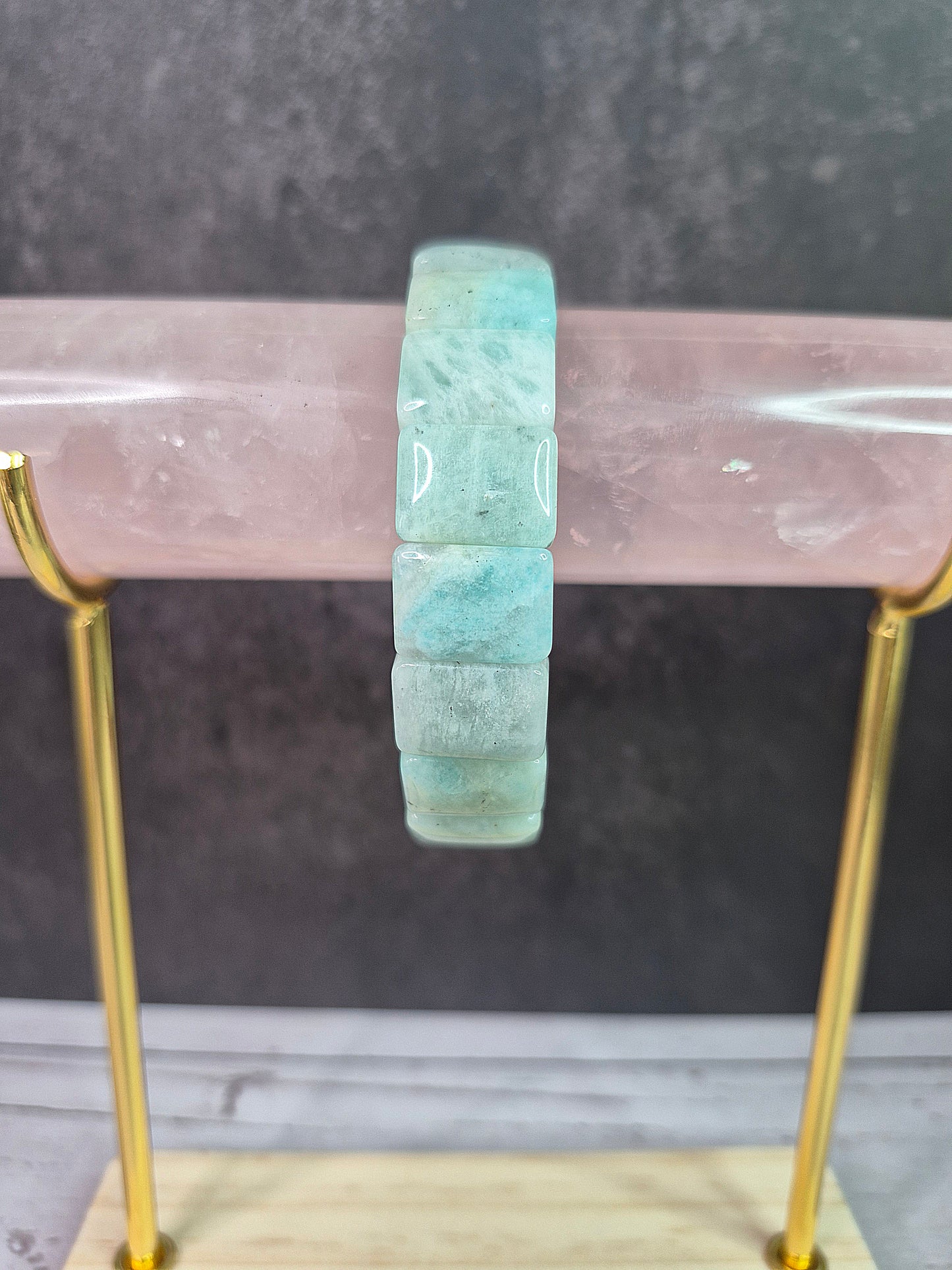 Amazonite Square Beaded Bracelet