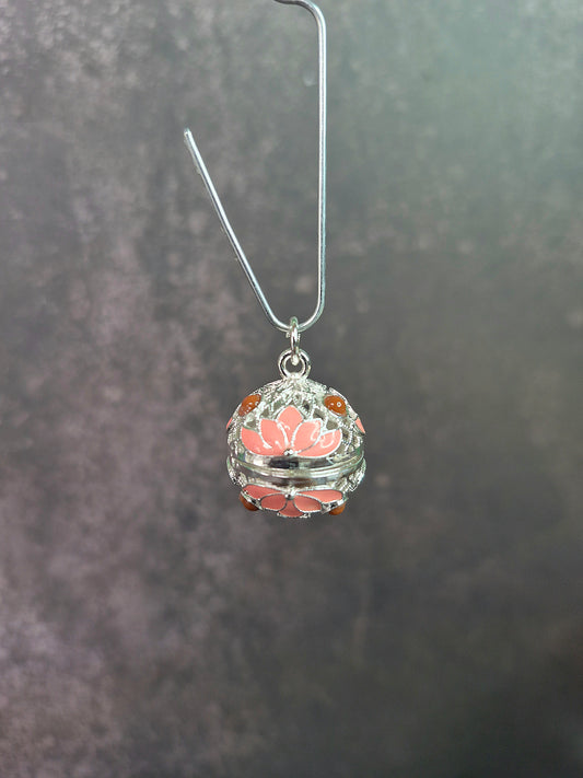 Red Jasper Lotus Cage Pendant