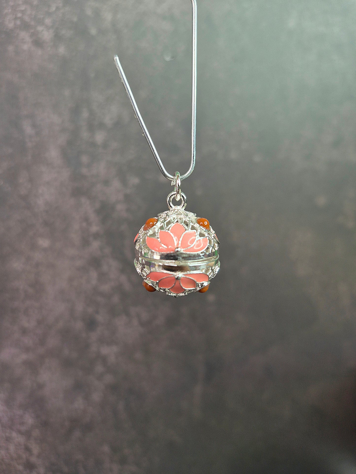 Red Jasper Lotus Cage Pendant