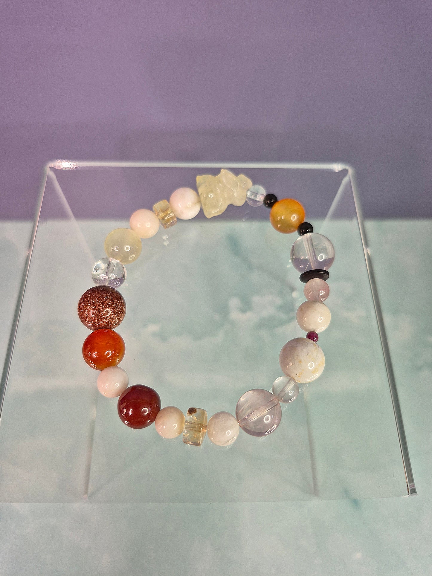 Citrine Bunny Multi Gem Beaded Bracelet