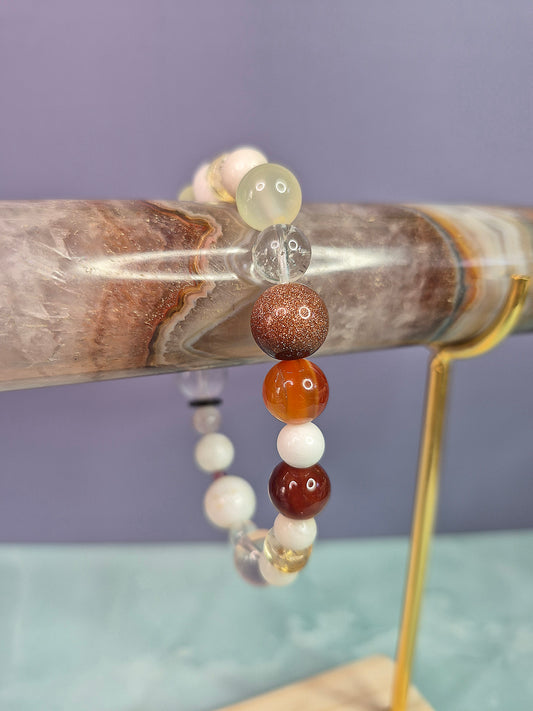 Citrine Bunny Multi Gem Beaded Bracelet