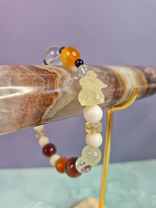 Citrine Bunny Multi Gem Beaded Bracelet