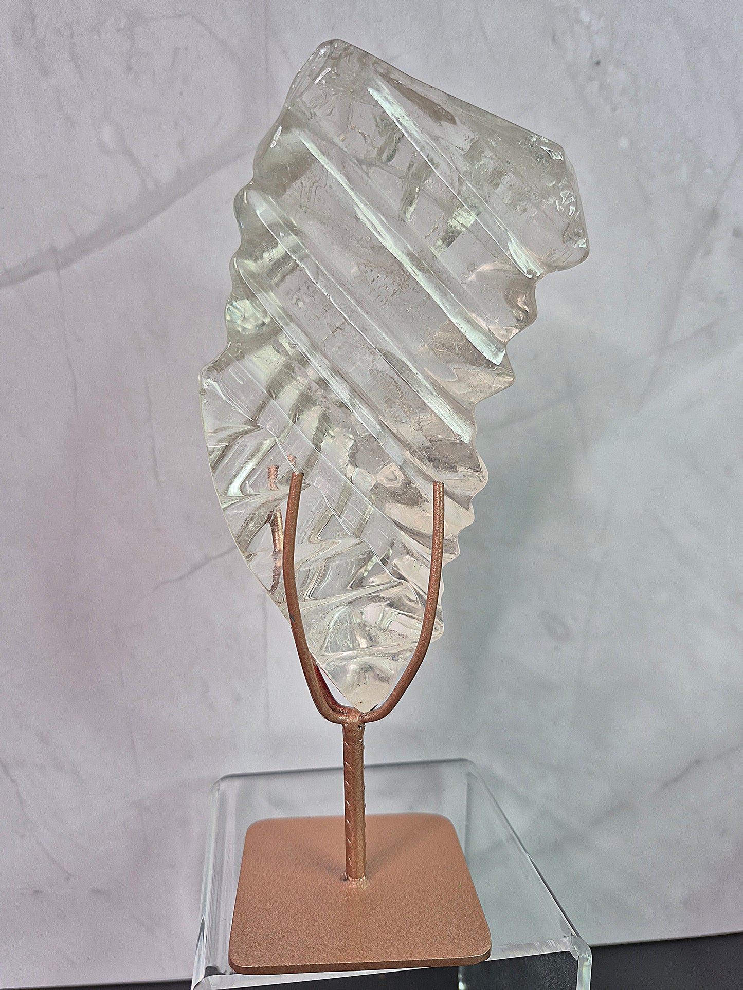 Faceted Smoky Lemurian Freeforms on Stands